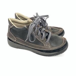 SwissGear Leather Lace Up Suede Casual Shoes Boots Size 6 Boys Brown Gray